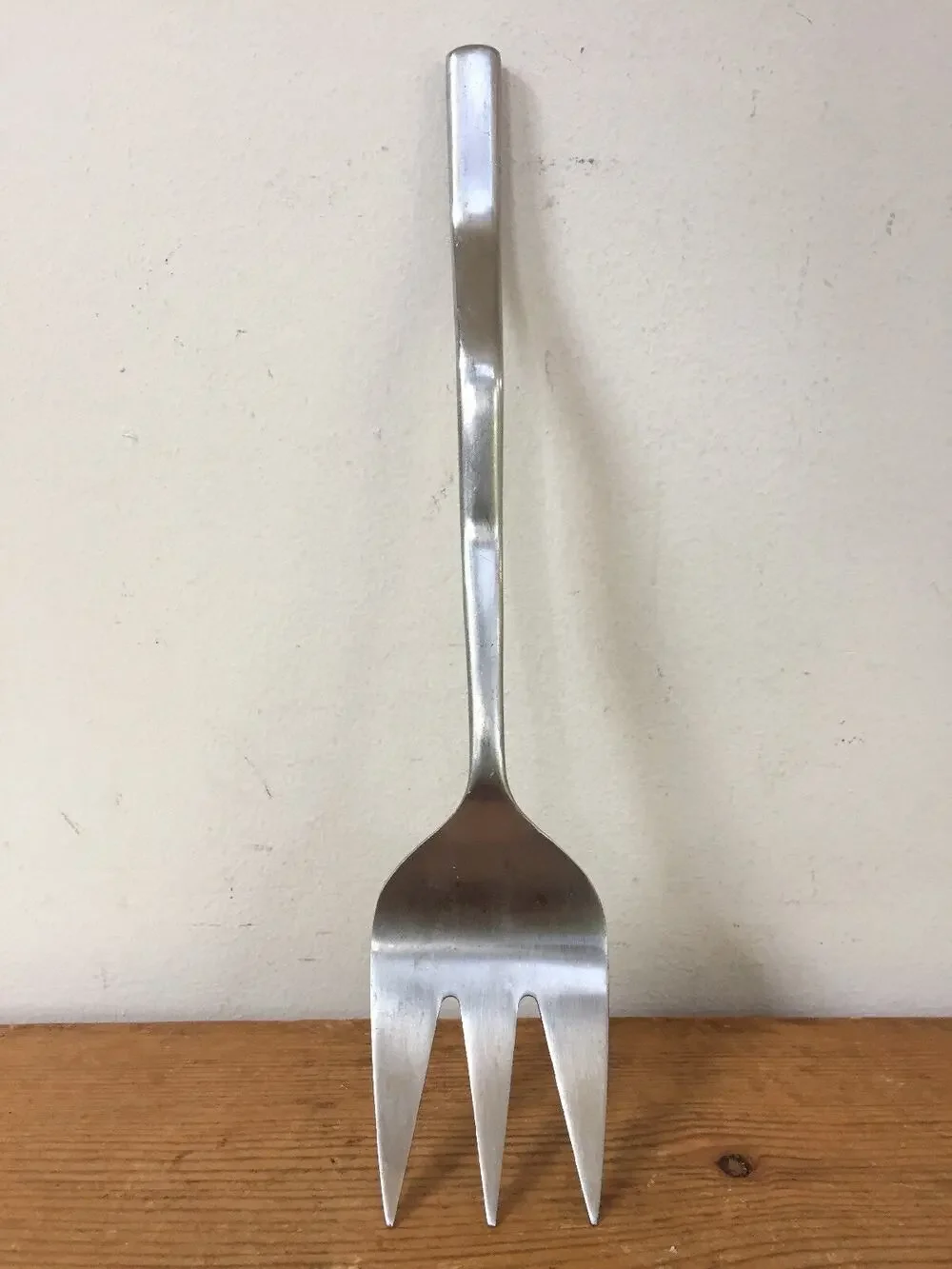 Hampton Silversmiths Stainless Steel Satin Large Salad Serving Fork 9.5